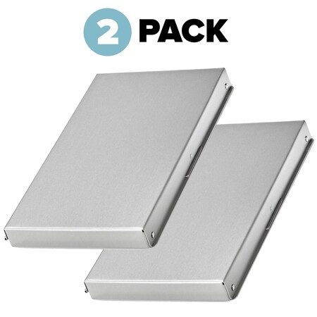 Adiroffice 6" x 10" Aluminum Snap Down Form Holder Clipboard, PK2 ADI694-05-2pk